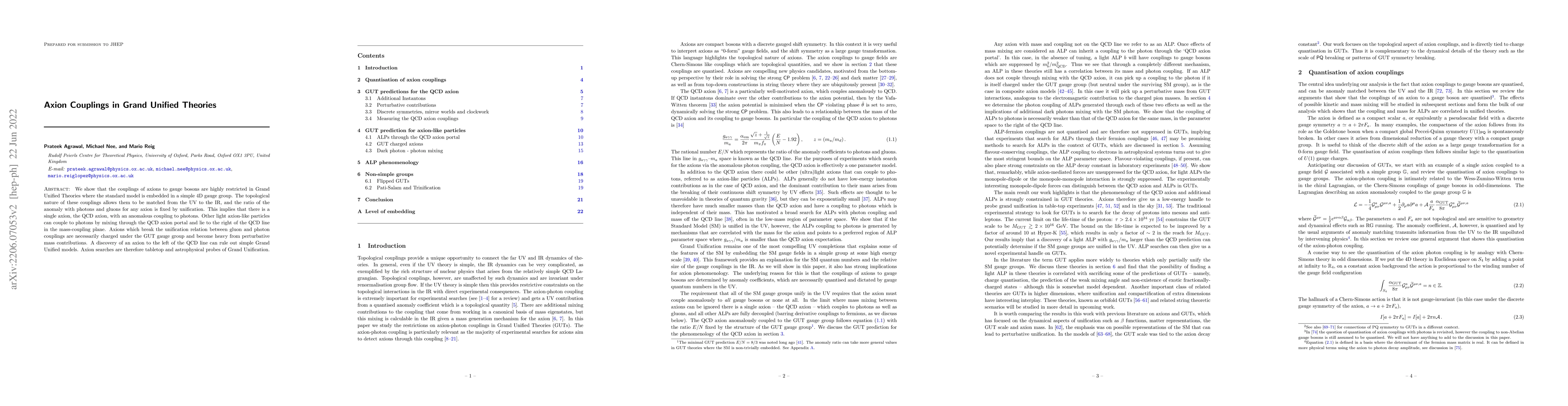 Thumbnail for Axion Couplings in Grand Unified Theories