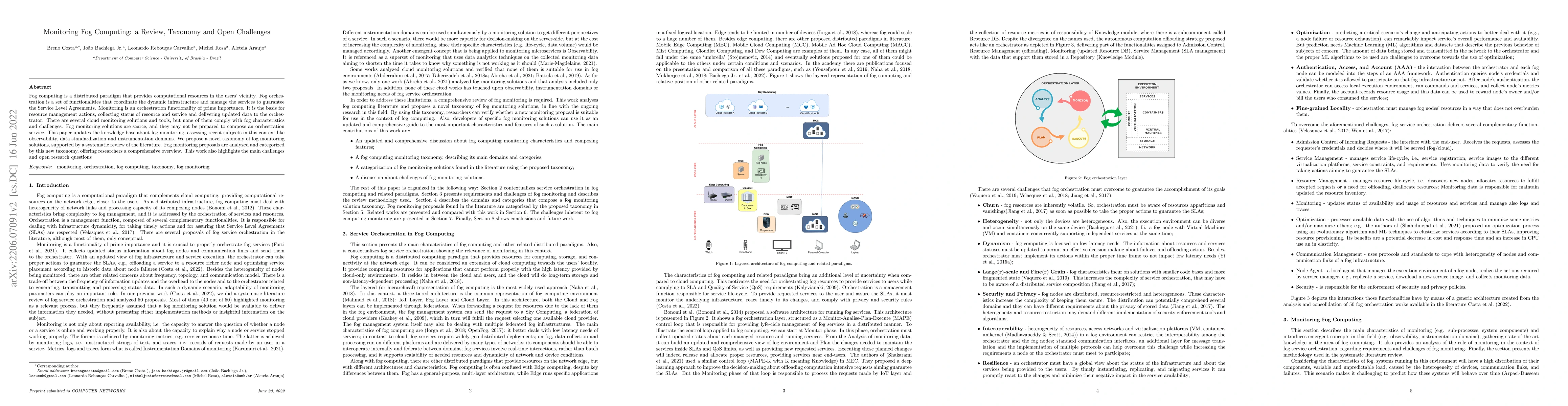 Thumbnail for Monitoring Fog Computing: a Review, Taxonomy and Open Challenges