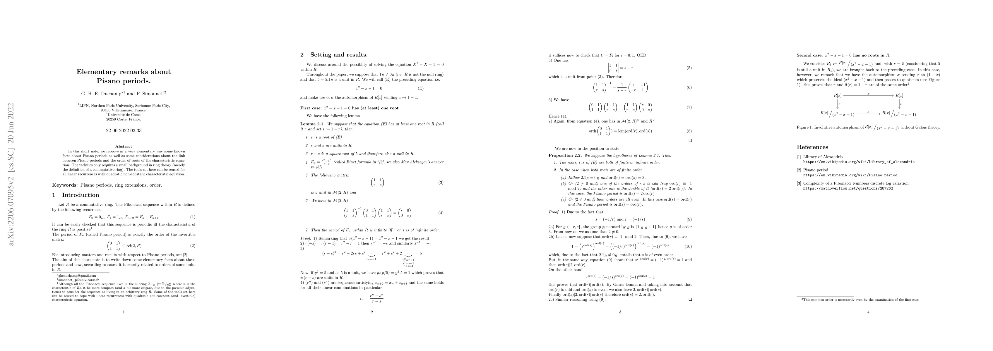 Thumbnail for Elementary remarks about Pisano periods
