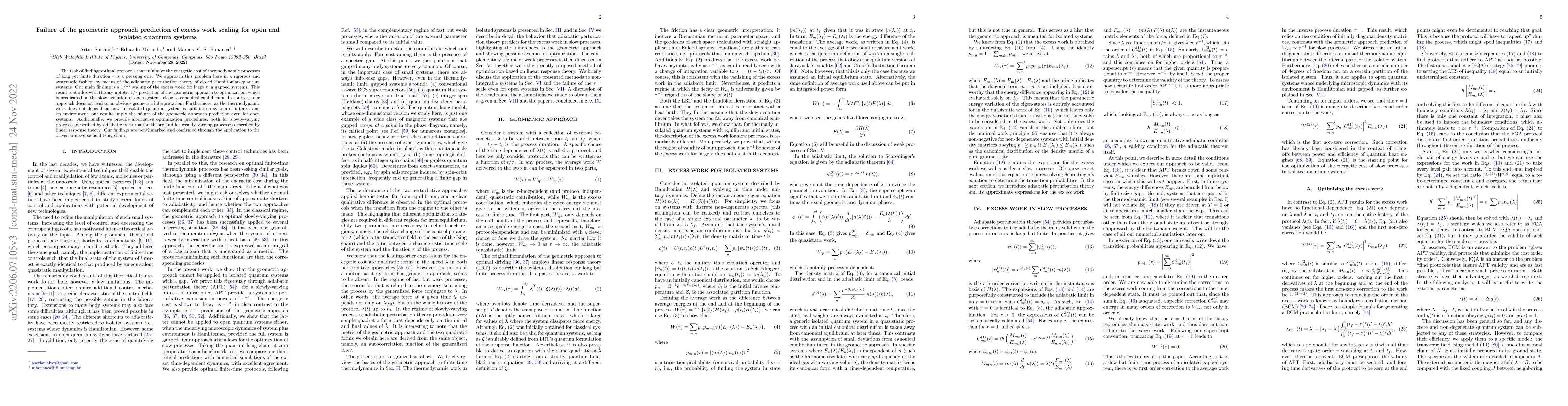 Thumbnail for Failure of the geometric approach prediction of excess work scaling for
  open and isolated quantum systems