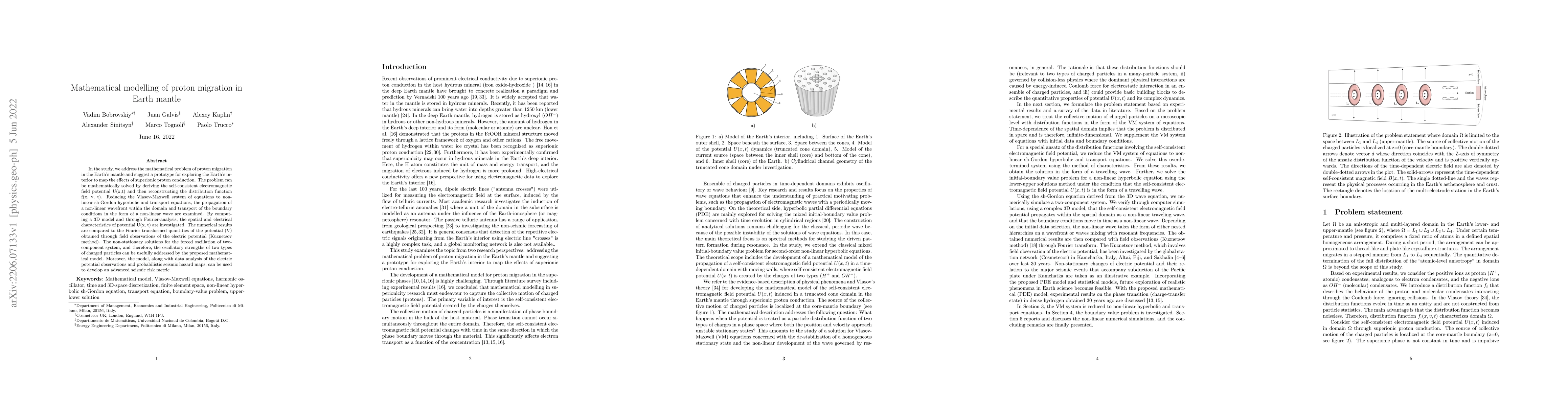 Thumbnail for Mathematical modelling of proton migration in Earth mantle