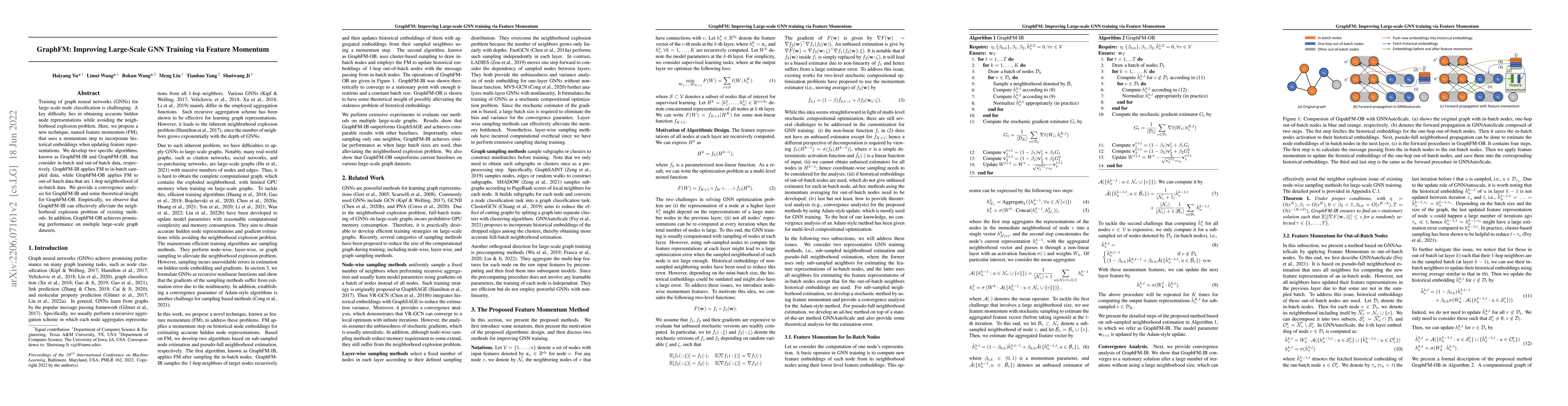 Thumbnail for GraphFM: Improving Large-Scale GNN Training via Feature Momentum