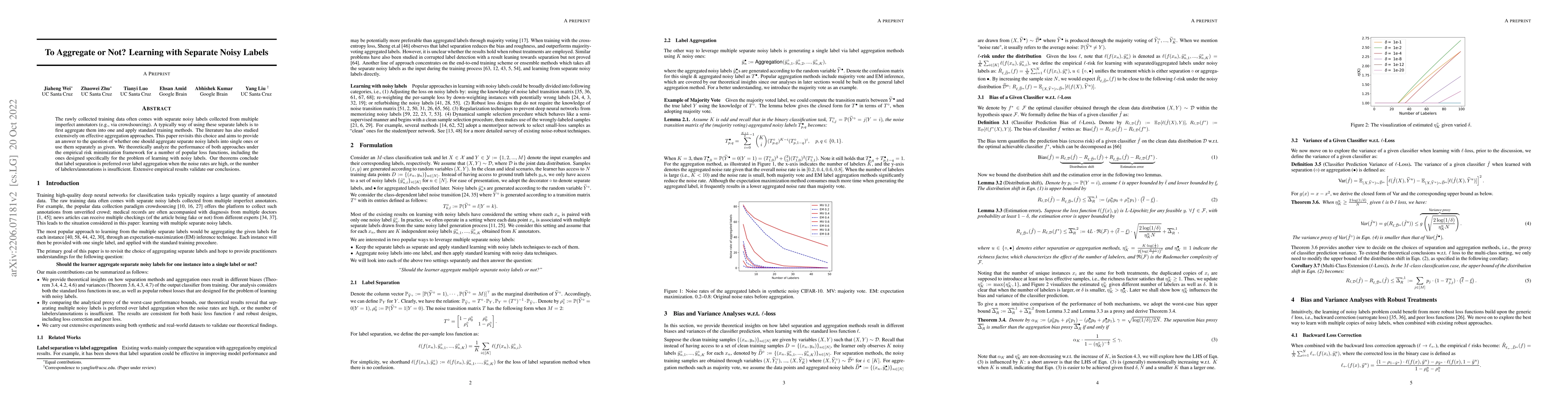 Thumbnail for To Aggregate or Not? Learning with Separate Noisy Labels