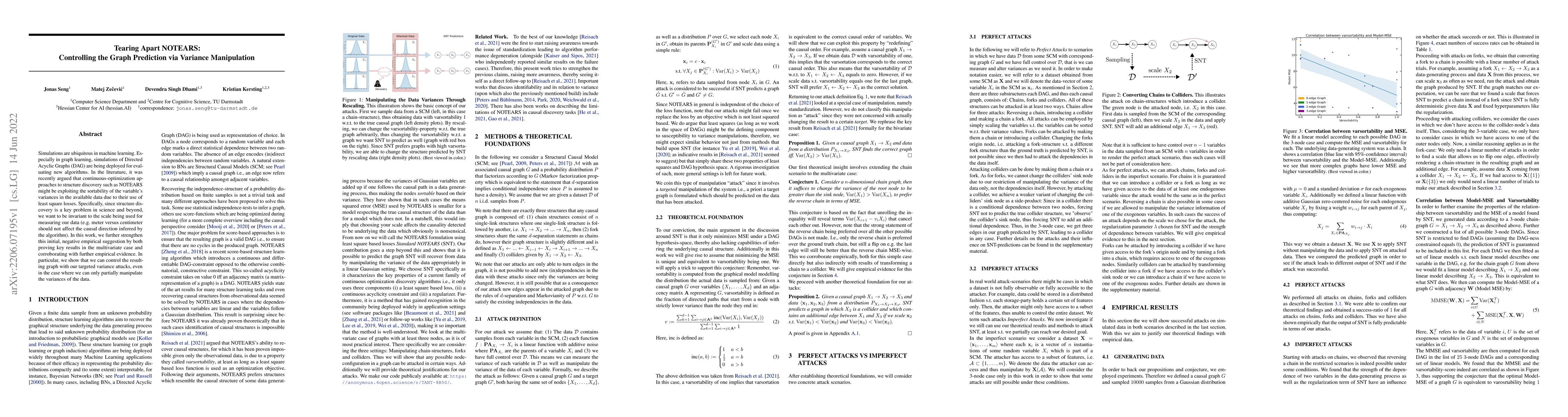 Thumbnail for Tearing Apart NOTEARS: Controlling the Graph Prediction via Variance
  Manipulation