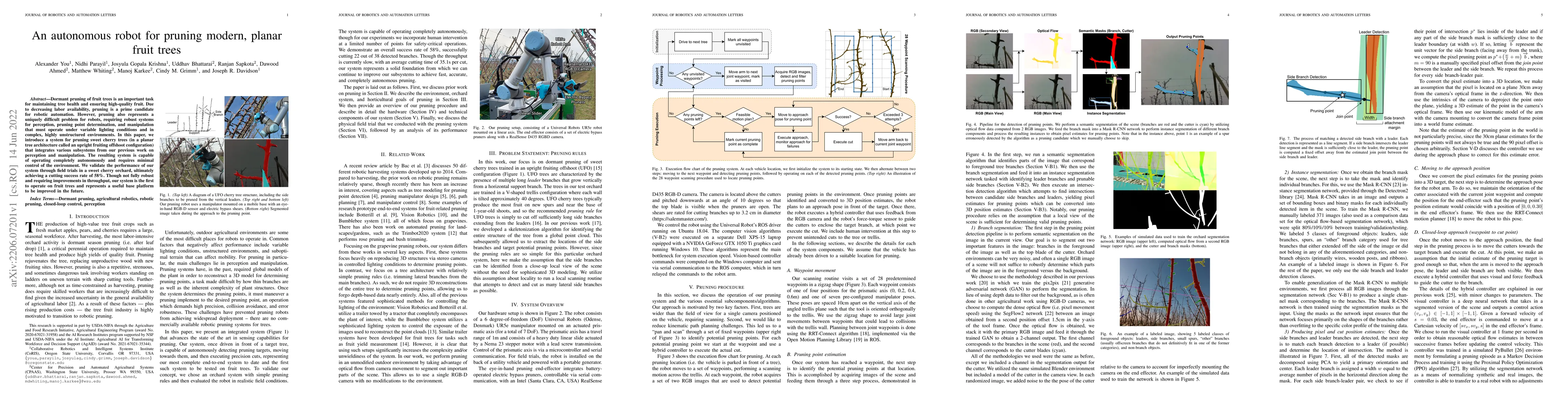 Thumbnail for An autonomous robot for pruning modern, planar fruit trees