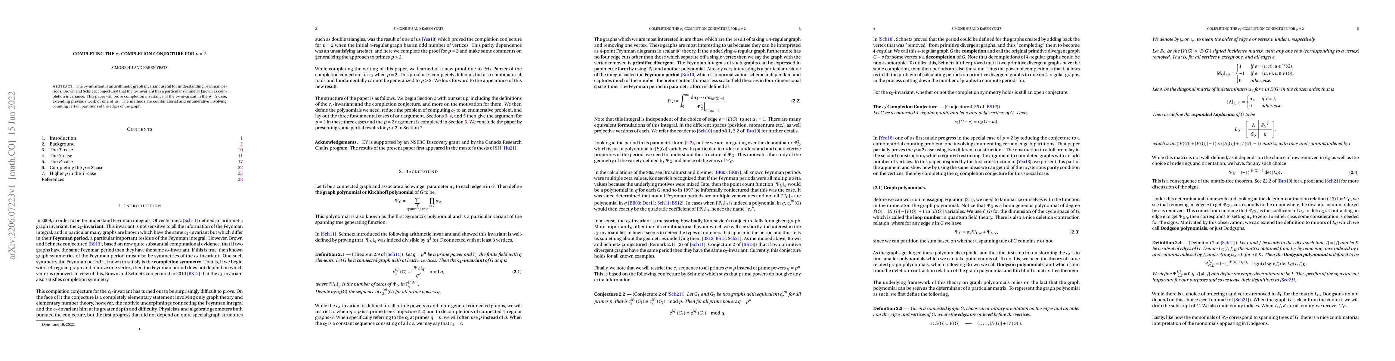 Thumbnail for Completing the $c_2$ completion conjecture for $p=2$