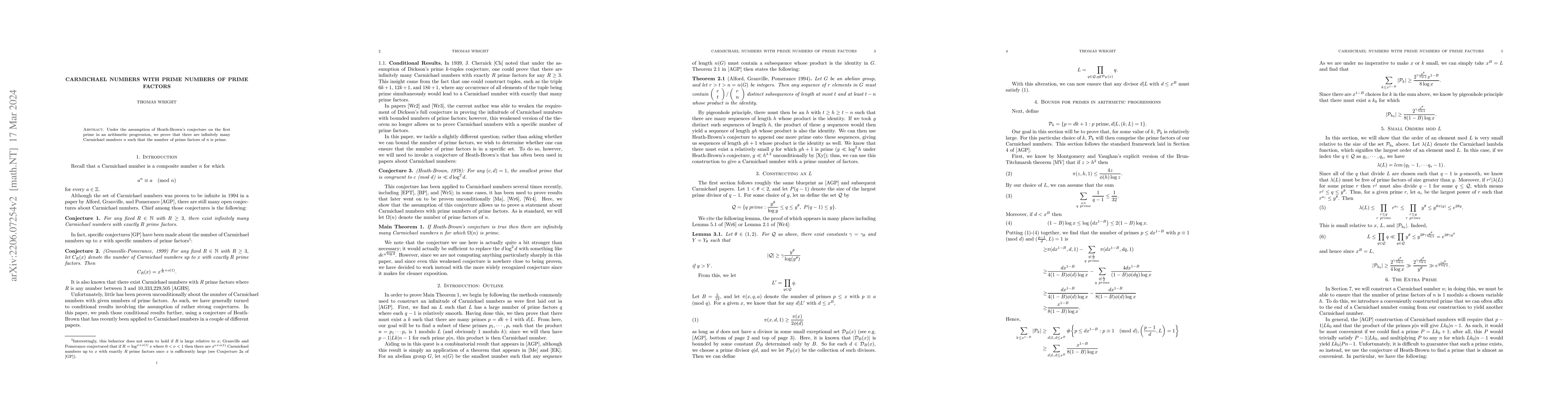 Thumbnail for Carmichael Numbers with Prime Numbers of Prime Factors