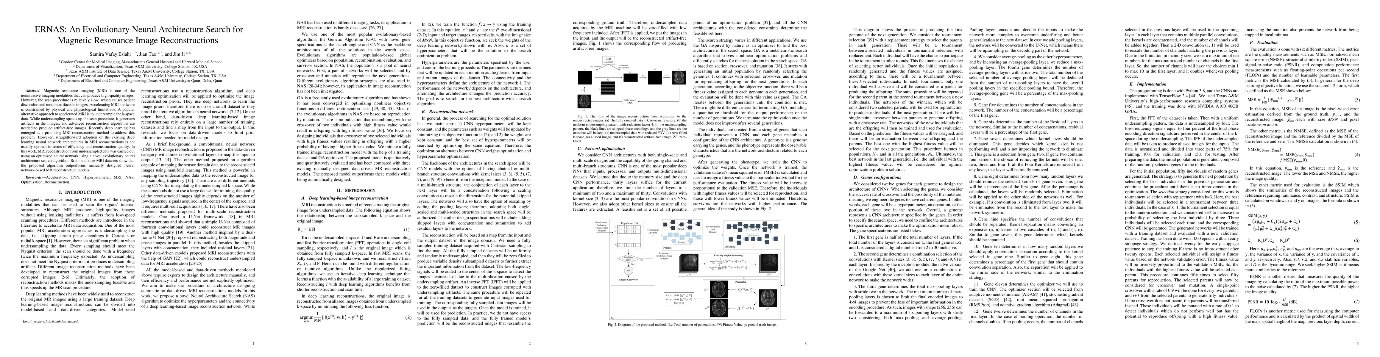 Thumbnail for ERNAS: An Evolutionary Neural Architecture Search for Magnetic Resonance
  Image Reconstructions