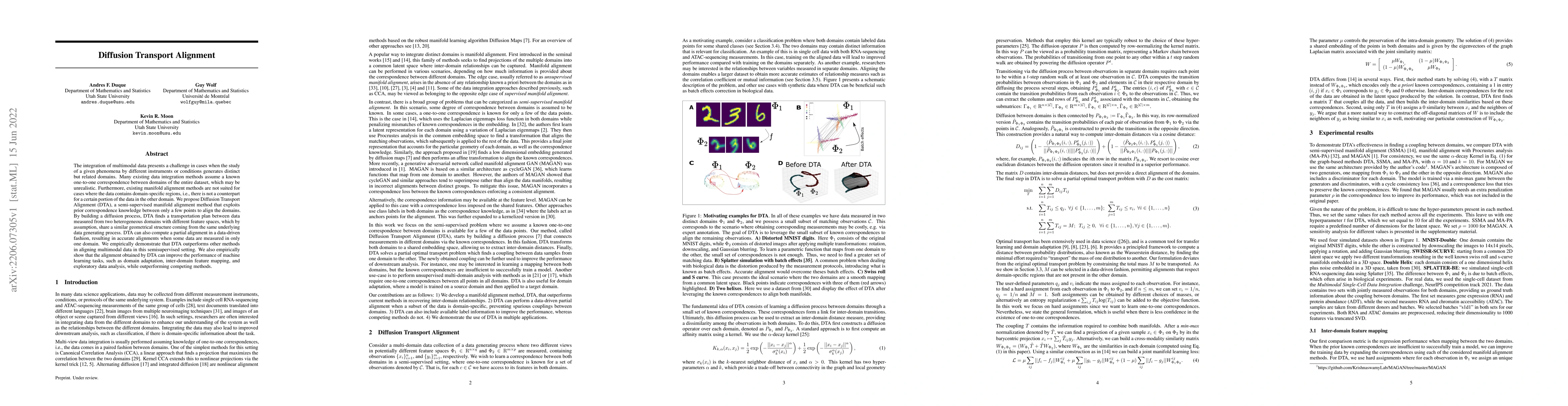 Thumbnail for Diffusion Transport Alignment