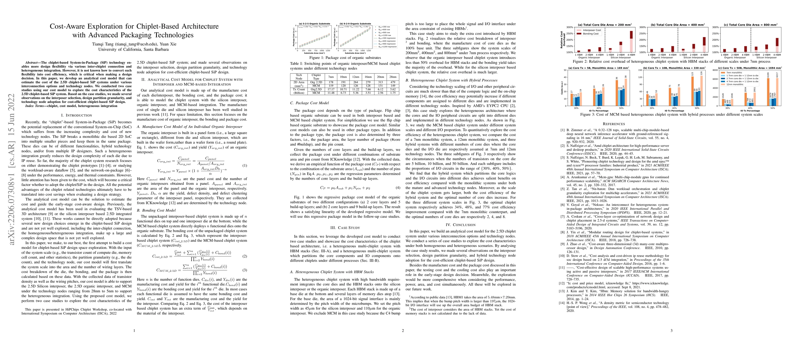 Thumbnail for Cost-Aware Exploration for Chiplet-Based Architecture with Advanced
  Packaging Technologies