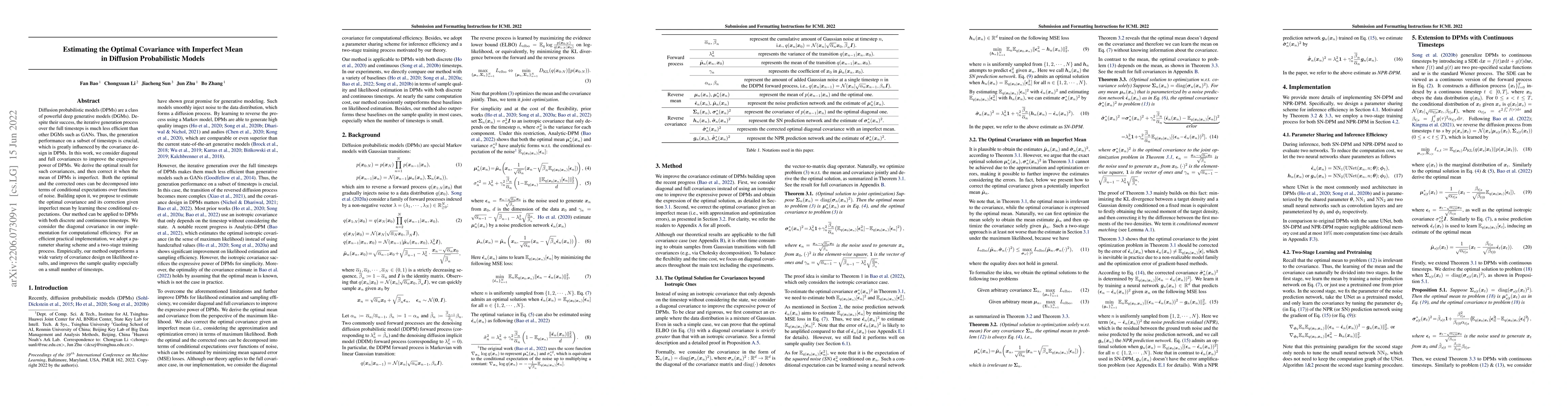 Thumbnail for Estimating the Optimal Covariance with Imperfect Mean in Diffusion
  Probabilistic Models