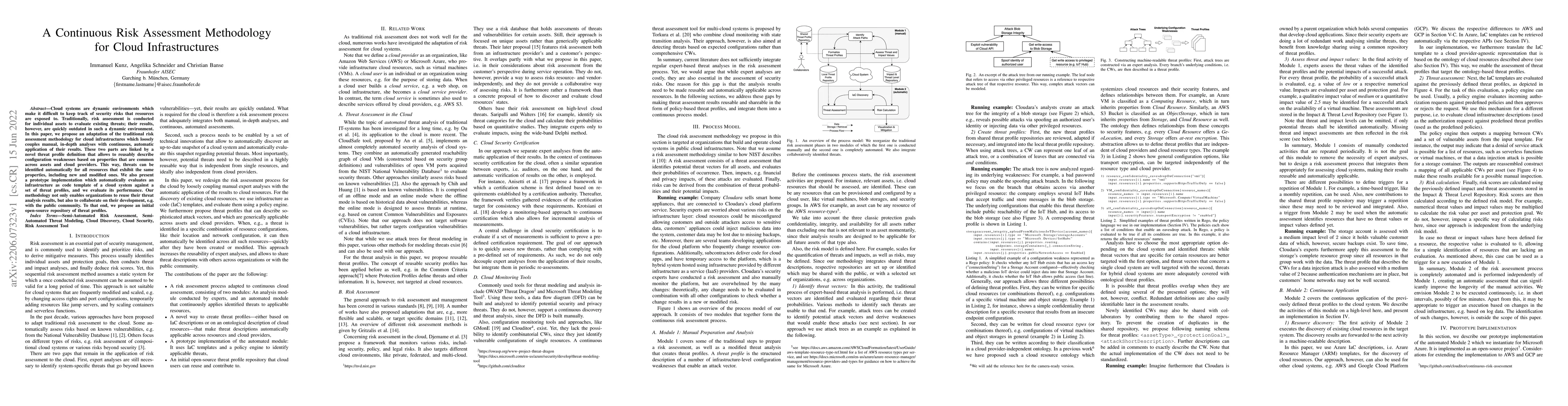 Thumbnail for A Continuous Risk Assessment Methodology for Cloud Infrastructures