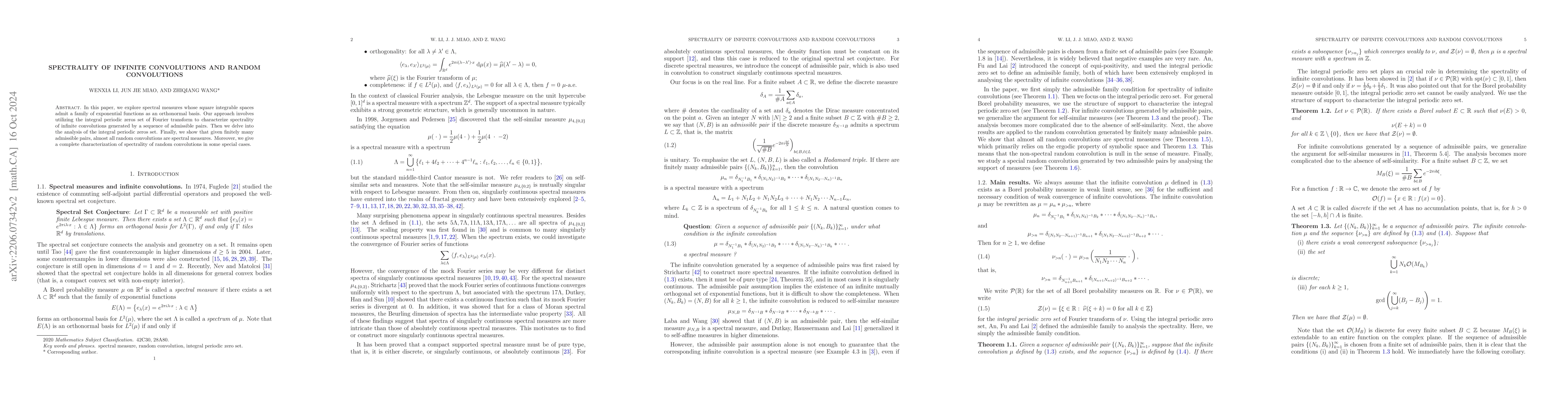 Thumbnail for Spectrality of Infinite Convolutions and Random Convolutions