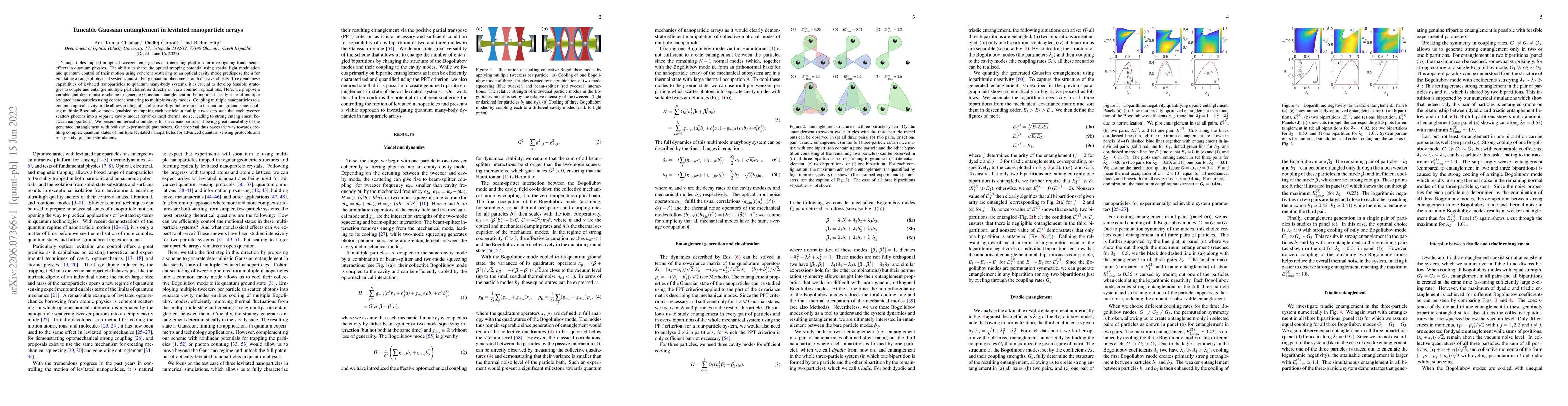 Thumbnail for Tuneable Gaussian entanglement in levitated nanoparticle arrays
