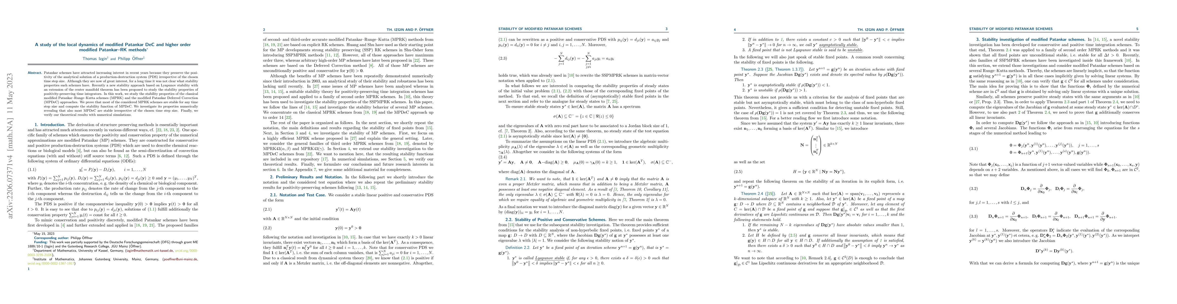 Thumbnail for A study of the local dynamics of modified Patankar DeC and higher order
  modified Patankar RK methods