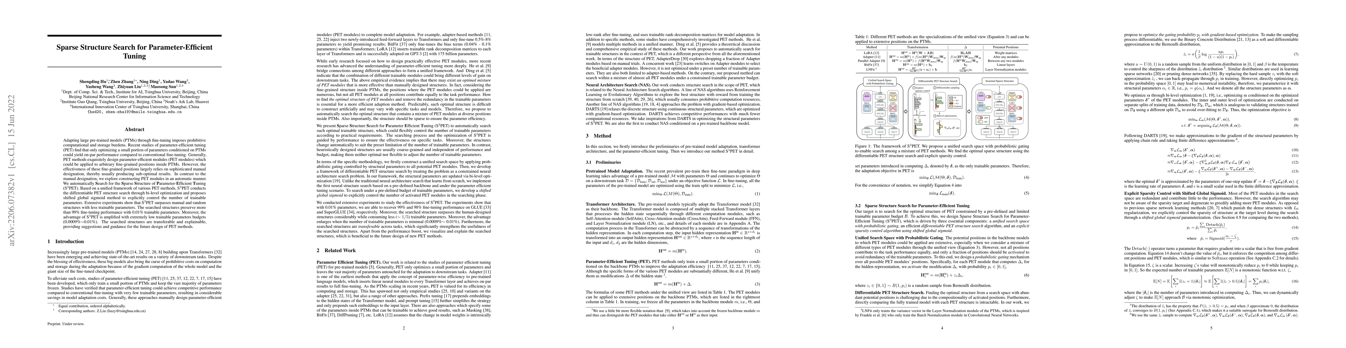 Thumbnail for Sparse Structure Search for Parameter-Efficient Tuning