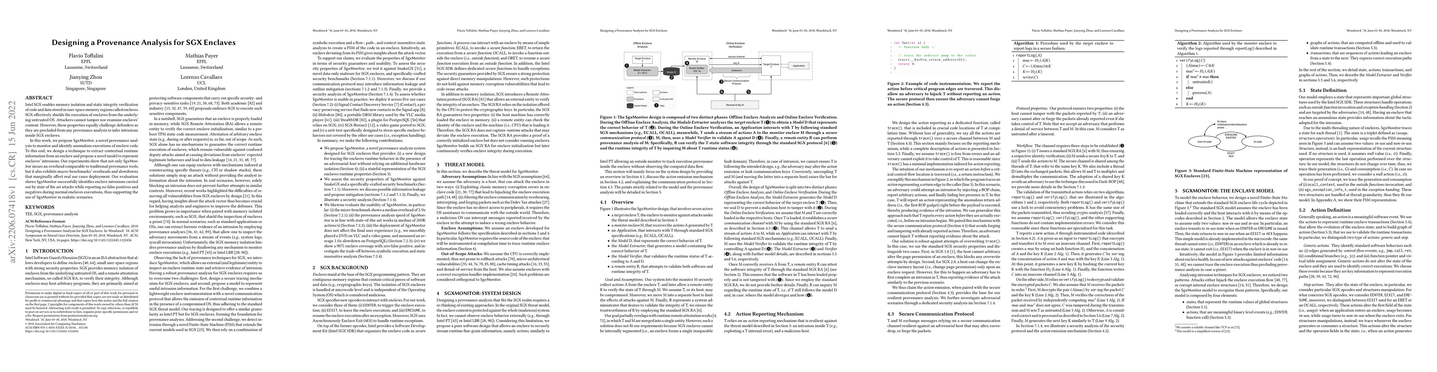 Thumbnail for Designing a Provenance Analysis for SGX Enclaves