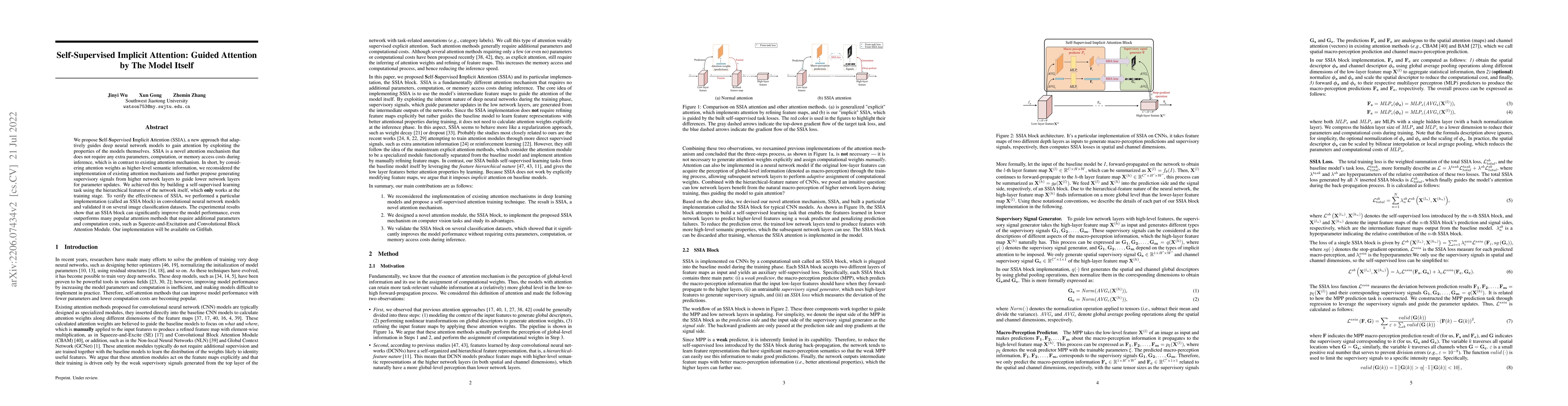 Thumbnail for Self-Supervised Implicit Attention: Guided Attention by The Model Itself