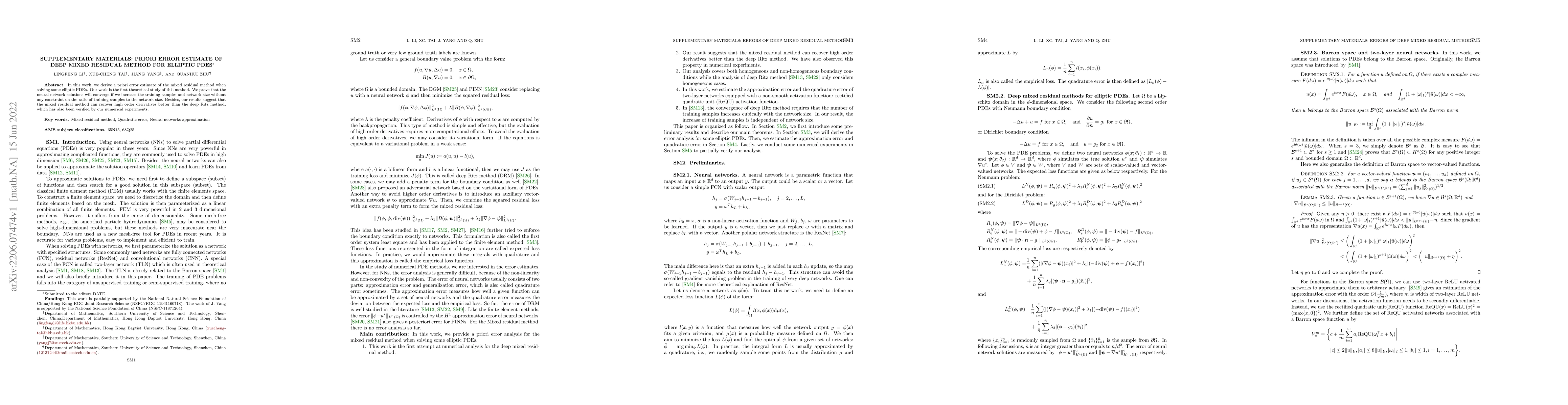 Thumbnail for Priori Error Estimate of Deep Mixed Residual Method for Elliptic PDEs