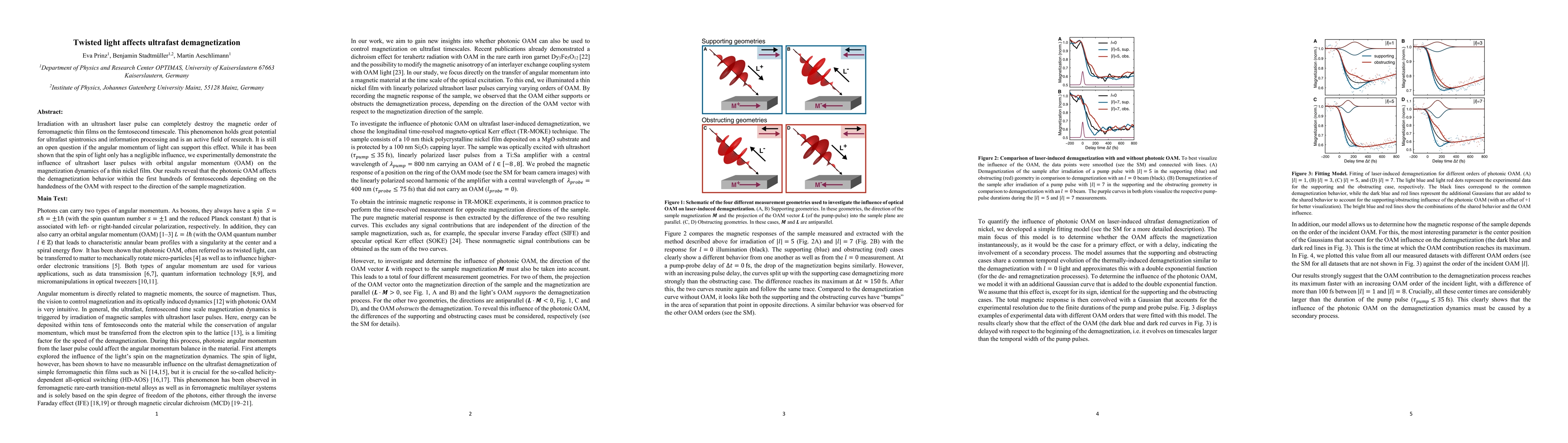 Thumbnail for Twisted light affects ultrafast demagnetization