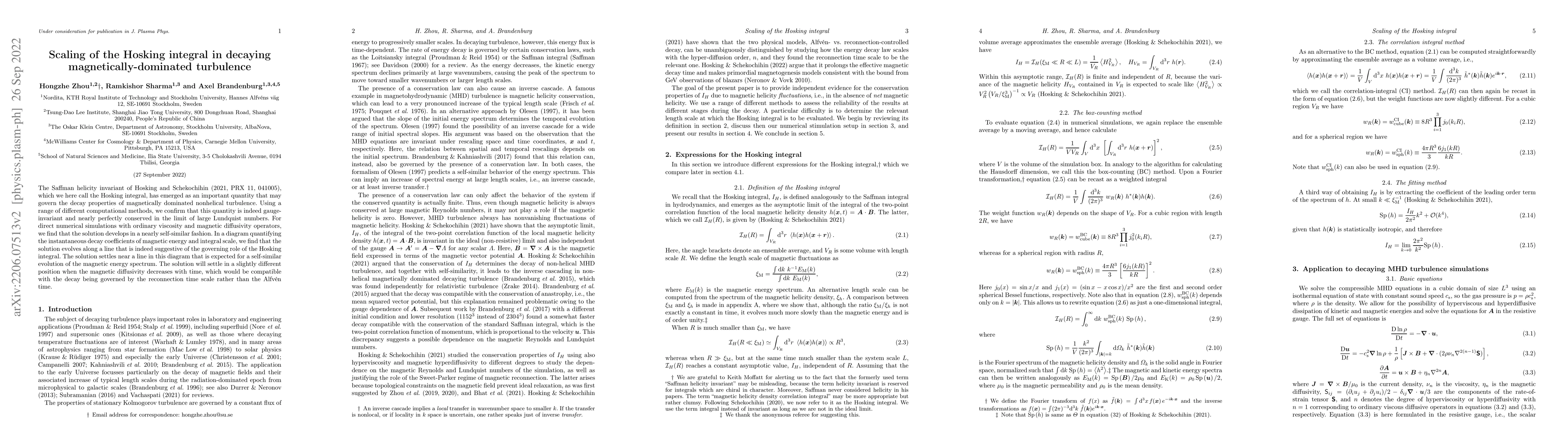 Thumbnail for Scaling of the Hosking integral in decaying magnetically-dominated
  turbulence