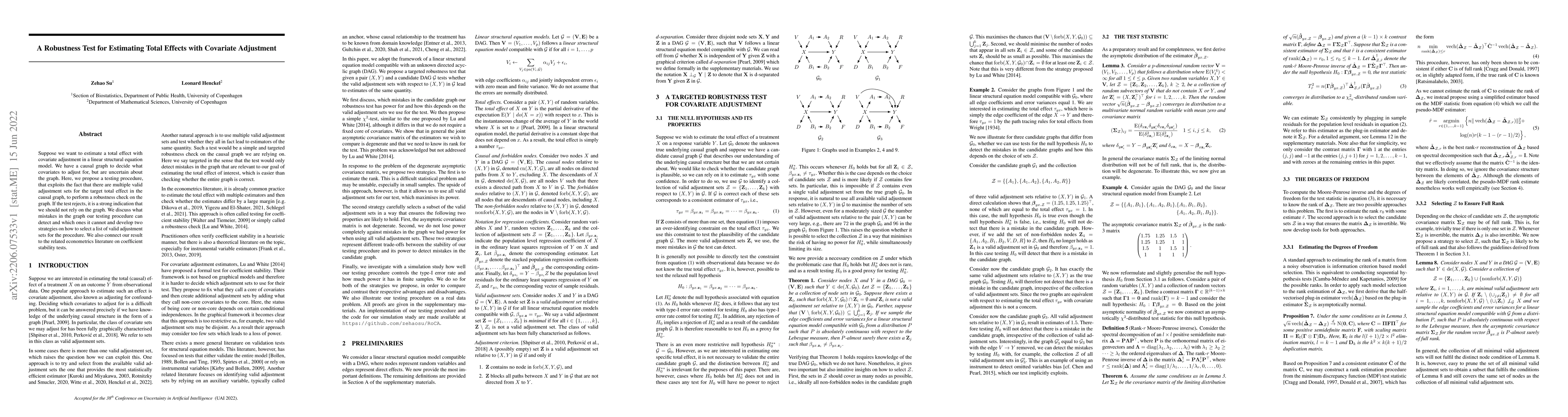 Thumbnail for A Robustness Test for Estimating Total Effects with Covariate Adjustment