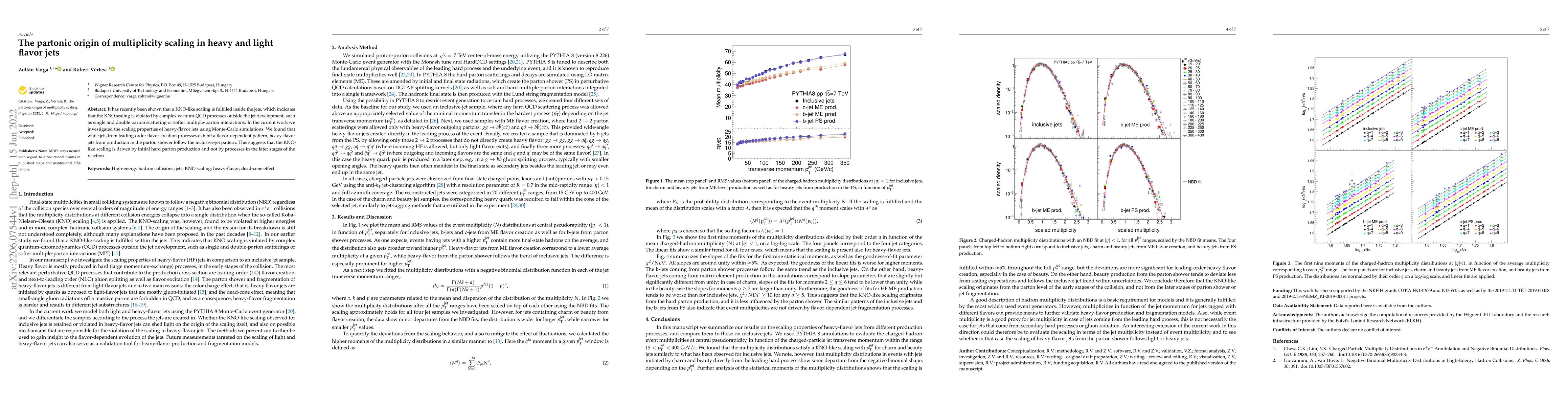 Thumbnail for The partonic origin of multiplicity scaling in heavy and light flavor
  jets