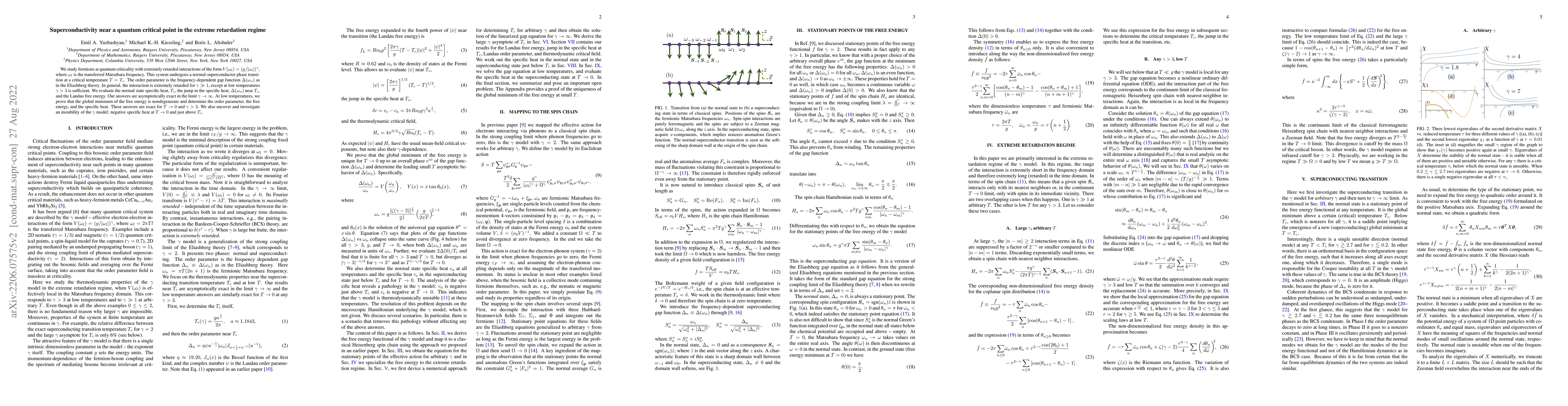 Thumbnail for Superconductivity near a quantum critical point in the extreme
  retardation regime