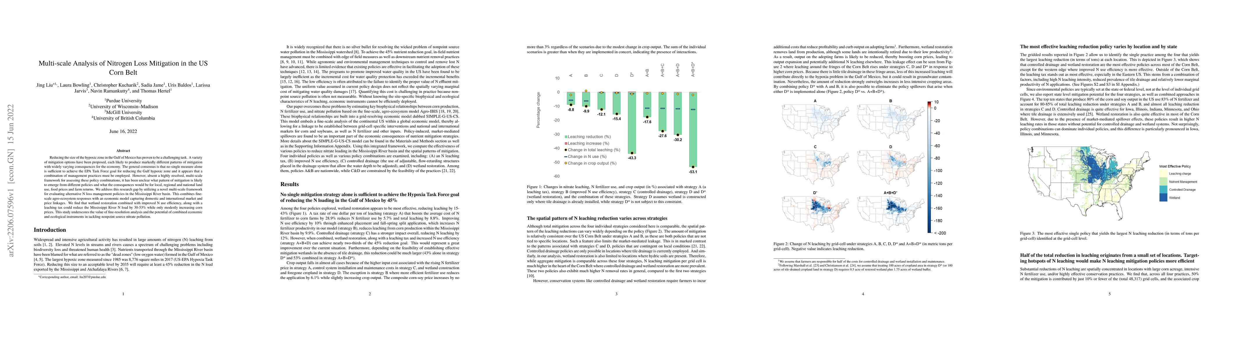 Thumbnail for Multi-scale Analysis of Nitrogen Loss Mitigation in the US Corn Belt