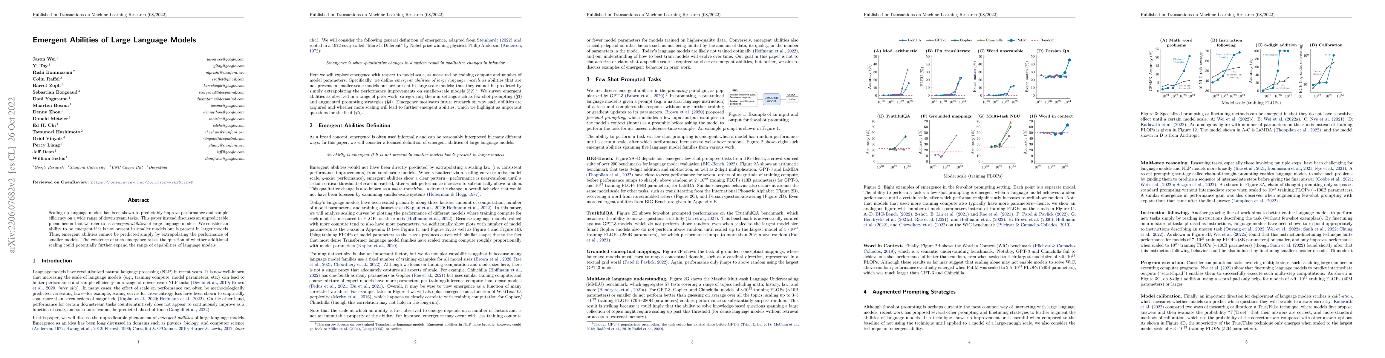 Thumbnail for Emergent Abilities of Large Language Models