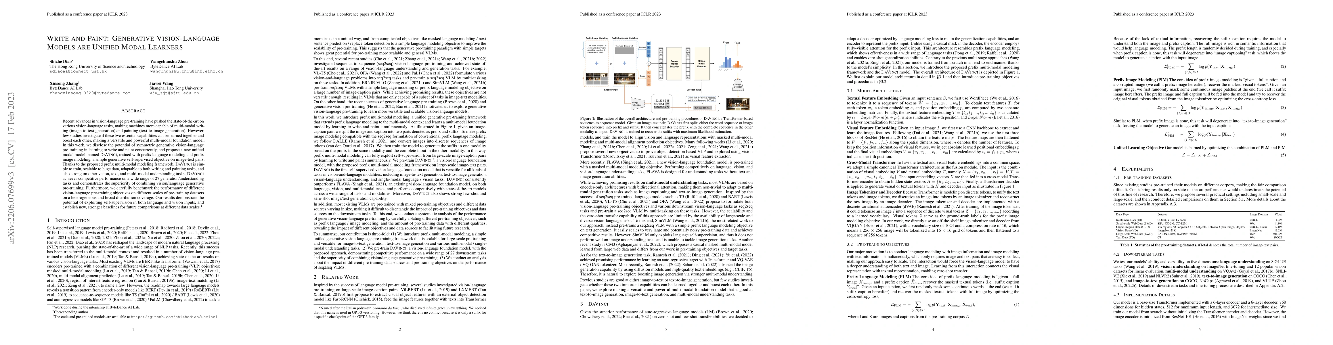 Thumbnail for Write and Paint: Generative Vision-Language Models are Unified Modal
  Learners