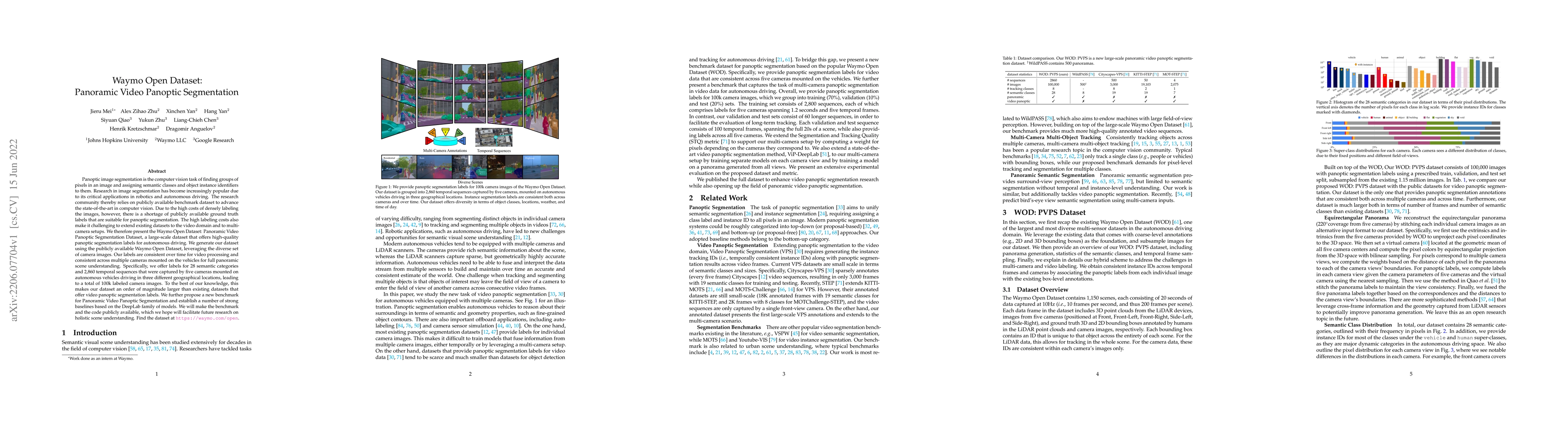 Thumbnail for Waymo Open Dataset: Panoramic Video Panoptic Segmentation