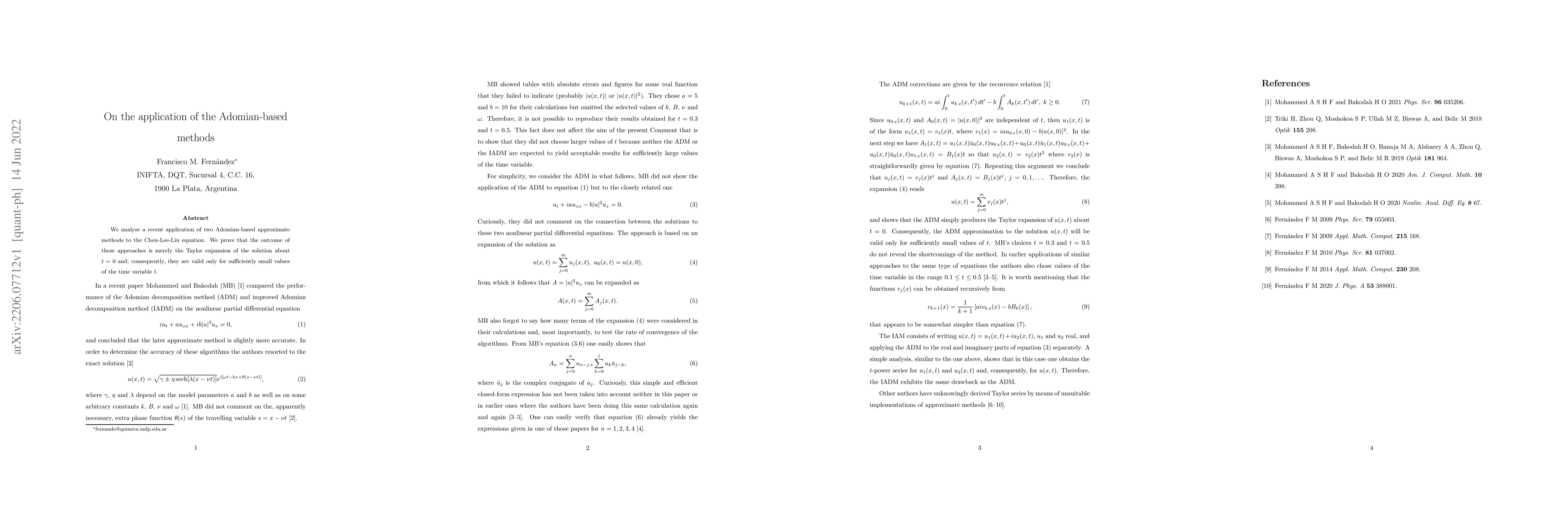 Thumbnail for On the application of the Adomian-based methods