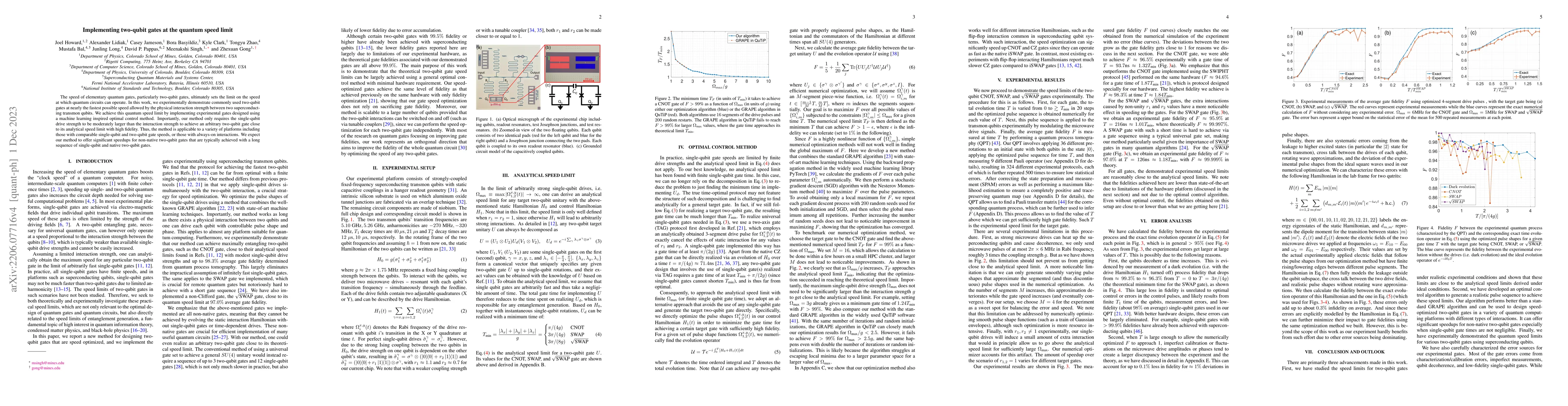 Thumbnail for Implementing two-qubit gates at the quantum speed limit