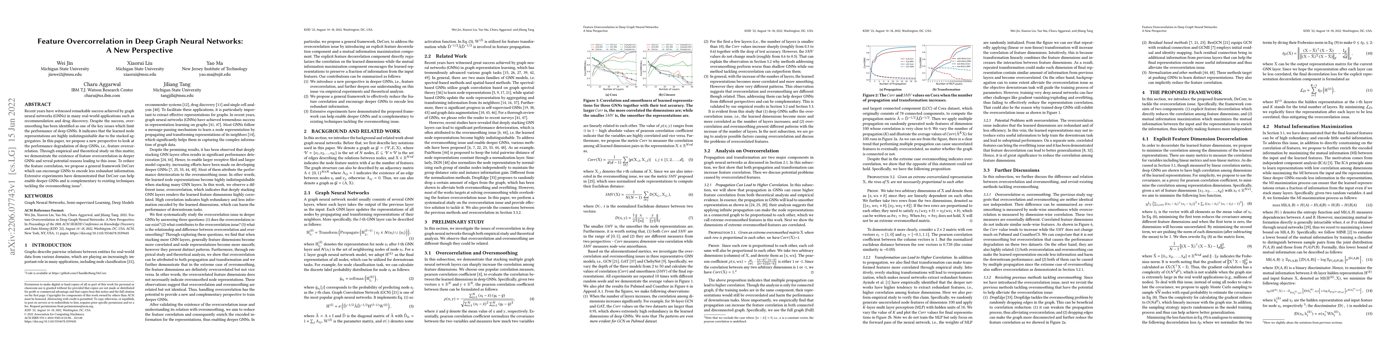 Thumbnail for Feature Overcorrelation in Deep Graph Neural Networks: A New Perspective