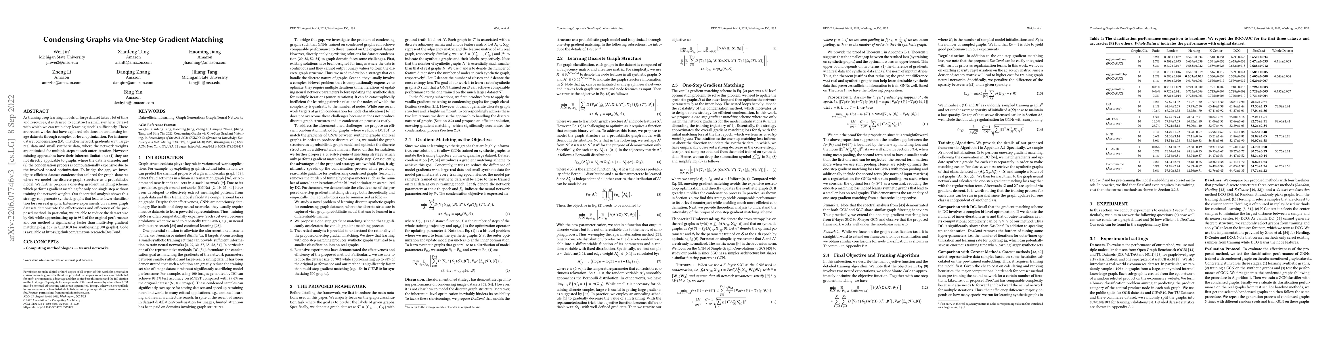 Thumbnail for Condensing Graphs via One-Step Gradient Matching