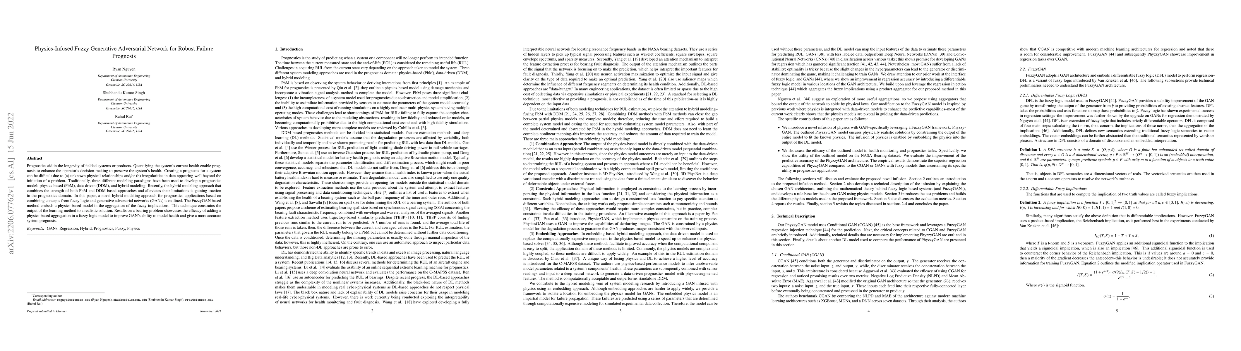 Thumbnail for Physics-Infused Fuzzy Generative Adversarial Network for Robust Failure
  Prognosis