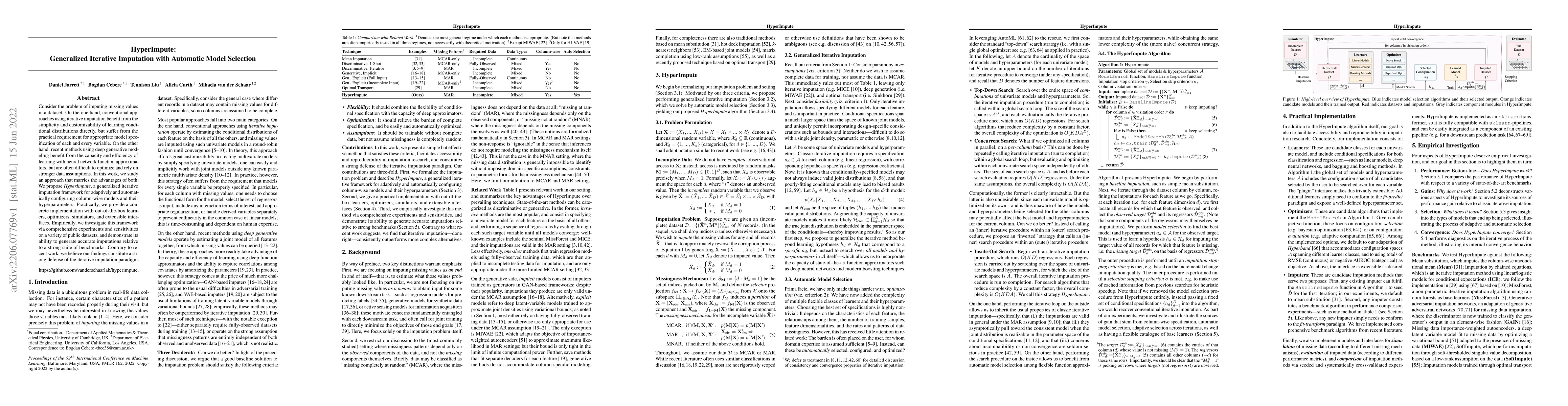 Thumbnail for HyperImpute: Generalized Iterative Imputation with Automatic Model
  Selection