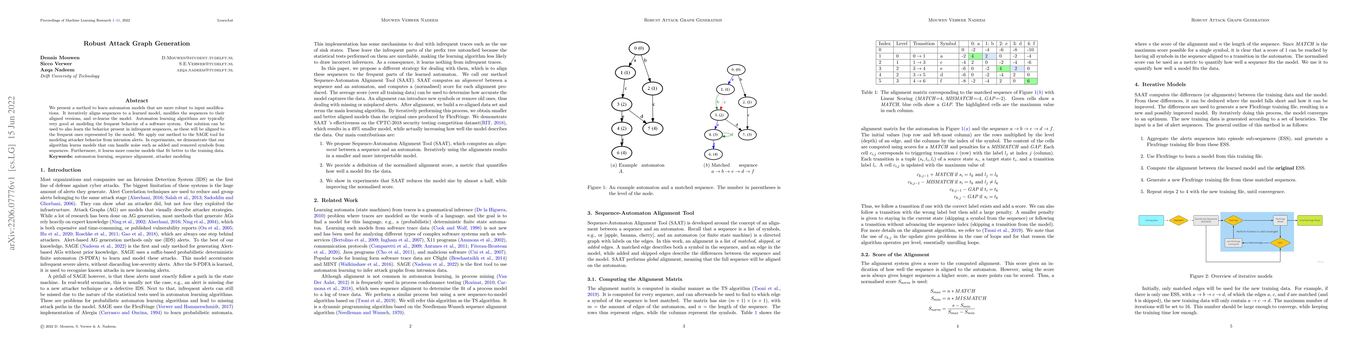 Thumbnail for Robust Attack Graph Generation