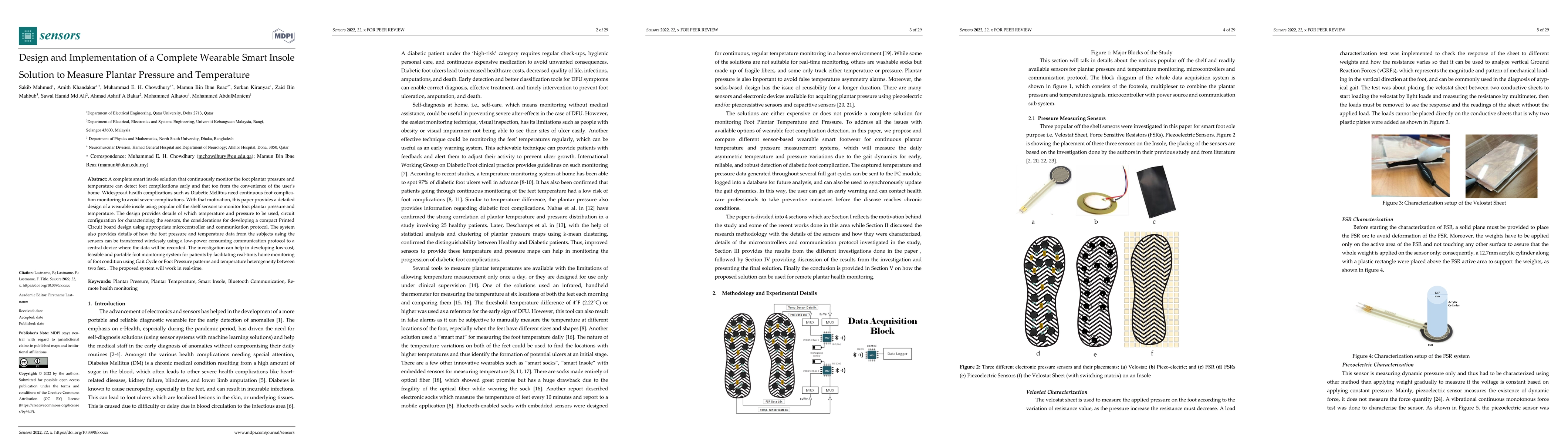 Thumbnail for Design and Implementation of a Complete Wearable Smart Insole Solution
  to Measure Plantar Pressure and Temperature