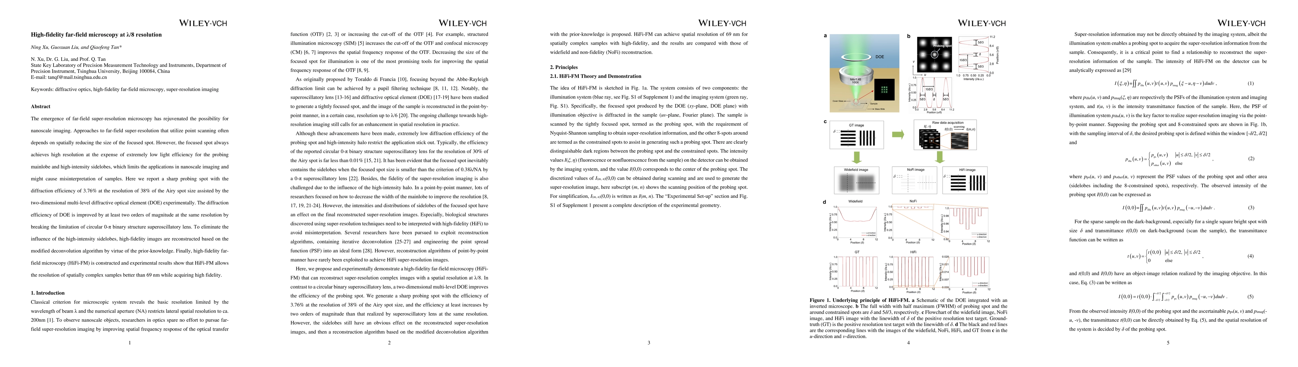 Thumbnail for High-fidelity far-field microscopy at {\lambda}/8 resolution