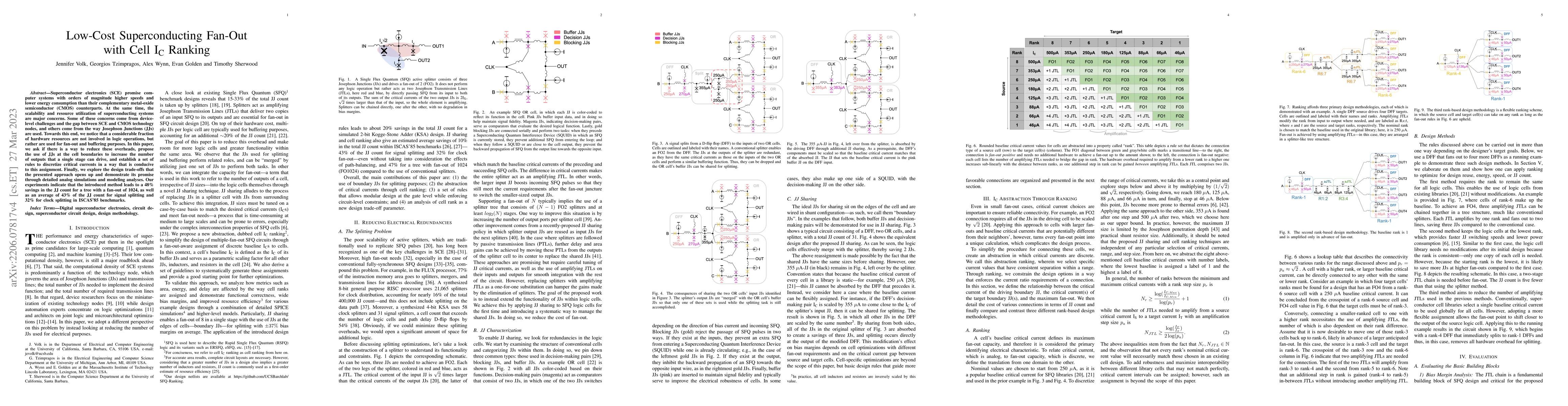 Thumbnail for Low-Cost Superconducting Fan-Out with Cell I$_\text{C}$ Ranking