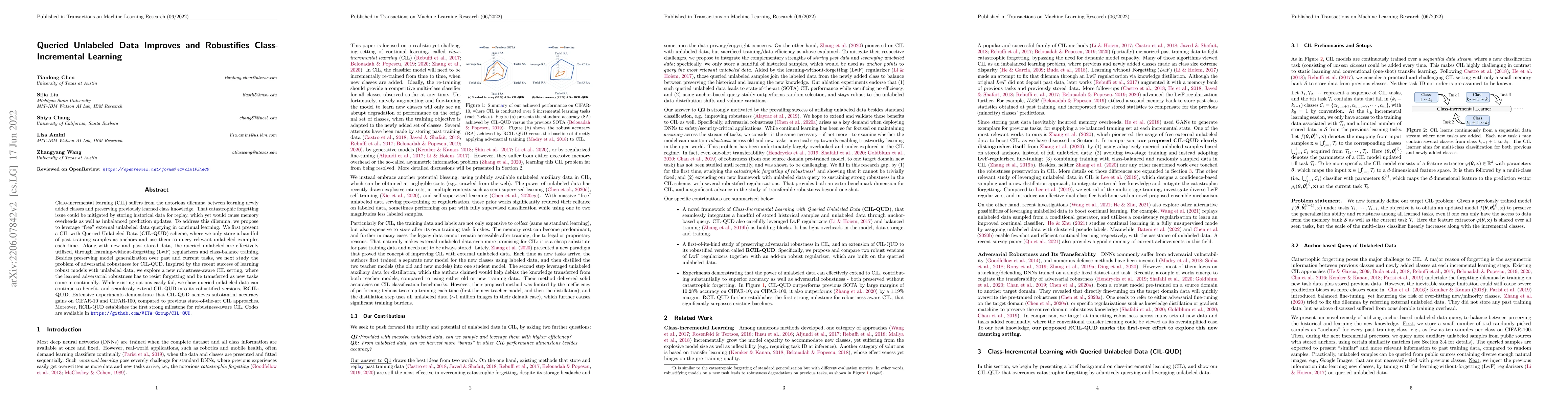 Thumbnail for Queried Unlabeled Data Improves and Robustifies Class-Incremental
  Learning