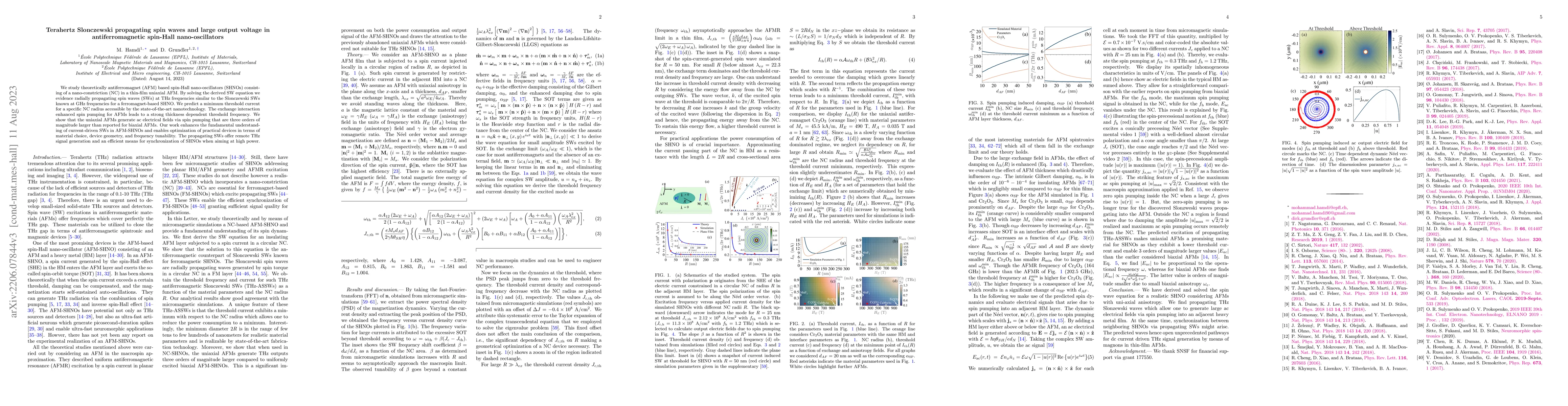 Thumbnail for Terahertz Slonczewski propagating spin waves and large output voltage in
  antiferromagnetic spin-Hall nano-oscillators