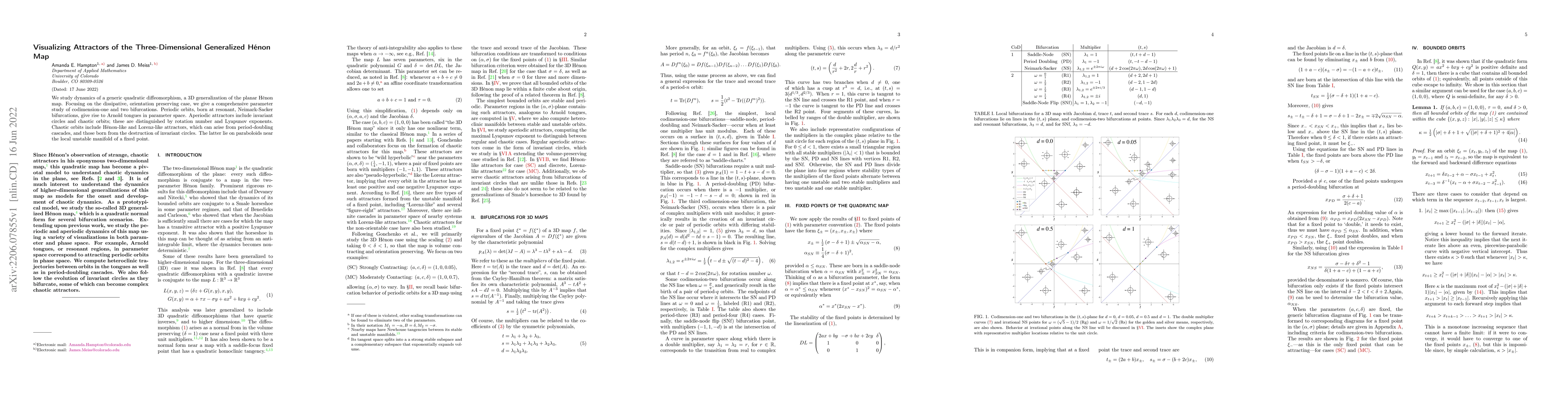 Thumbnail for Visualizing Attractors of the Three-Dimensional Generalized H\'{e}non
  Map