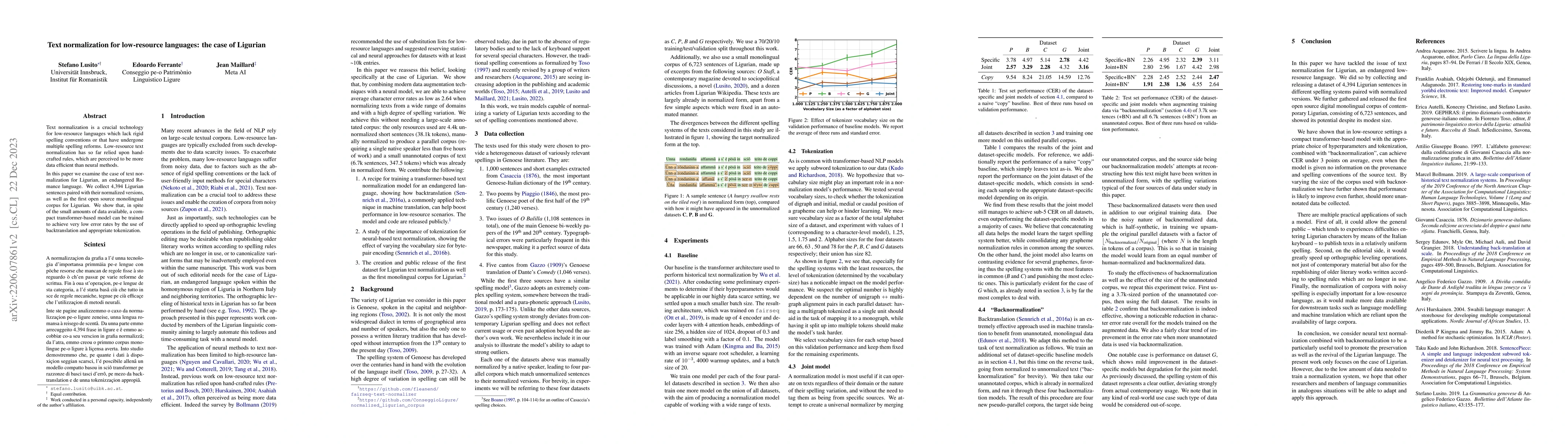 Thumbnail for Text normalization for low-resource languages: the case of Ligurian