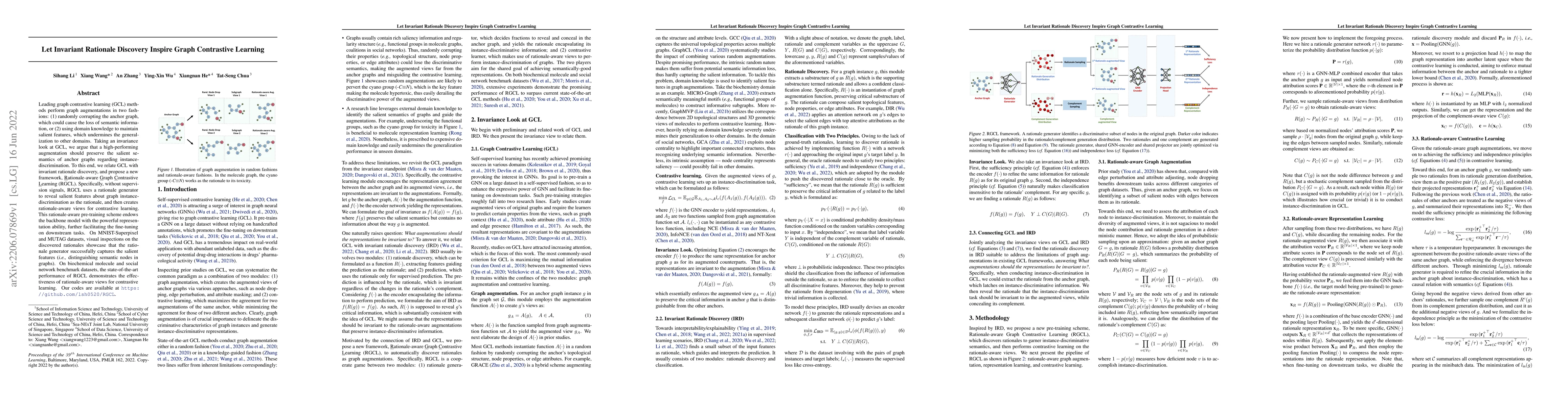 Thumbnail for Let Invariant Rationale Discovery Inspire Graph Contrastive Learning
