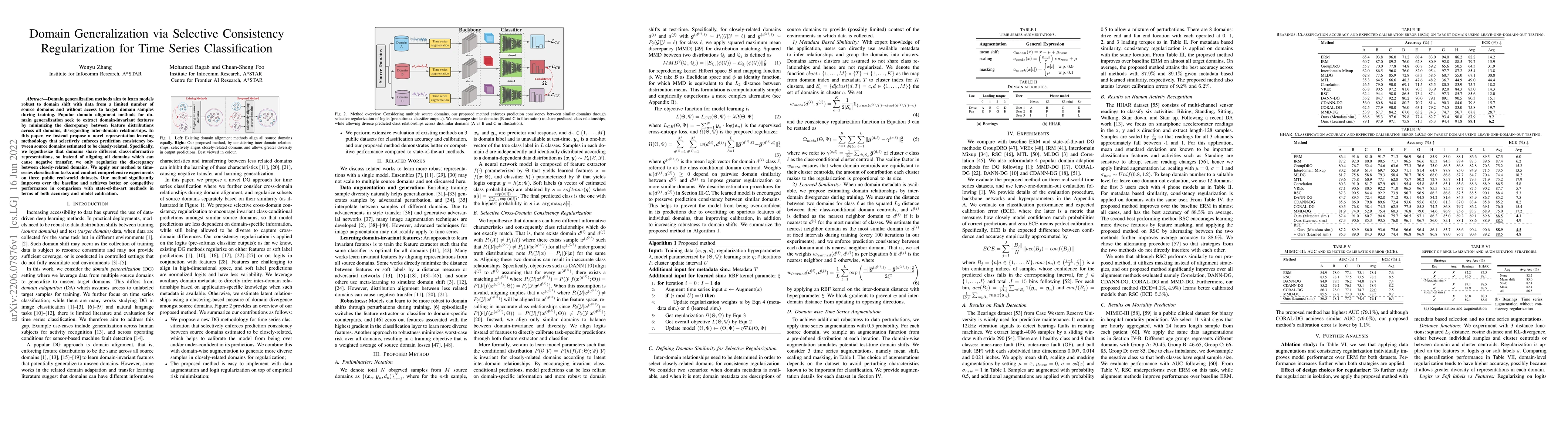 Thumbnail for Domain Generalization via Selective Consistency Regularization for Time
  Series Classification