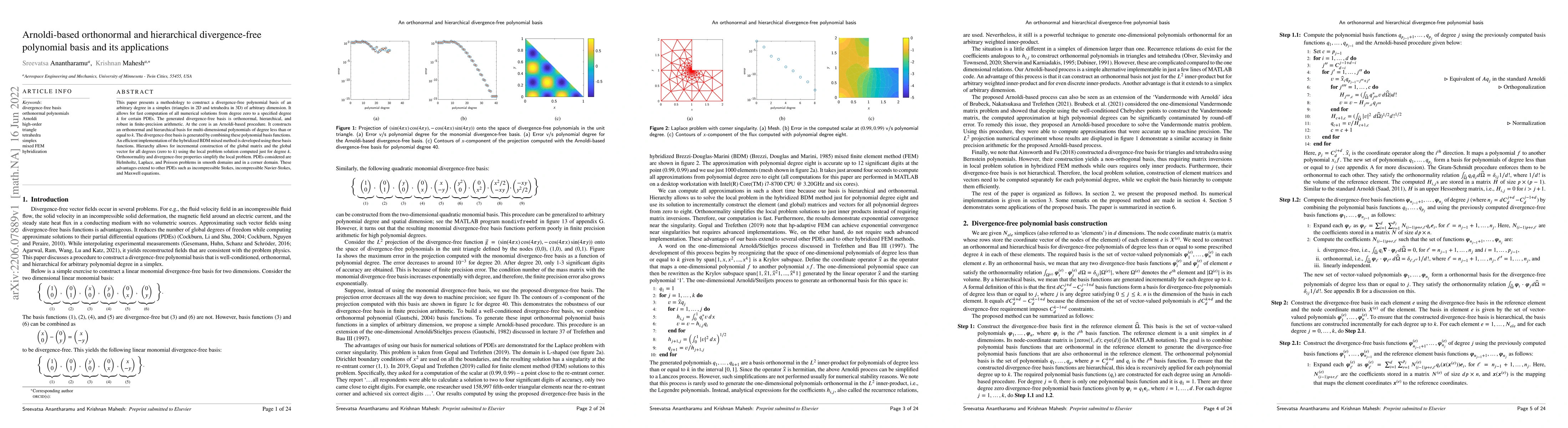 Thumbnail for Arnoldi-based orthonormal and hierarchical divergence-free polynomial
  basis and its applications