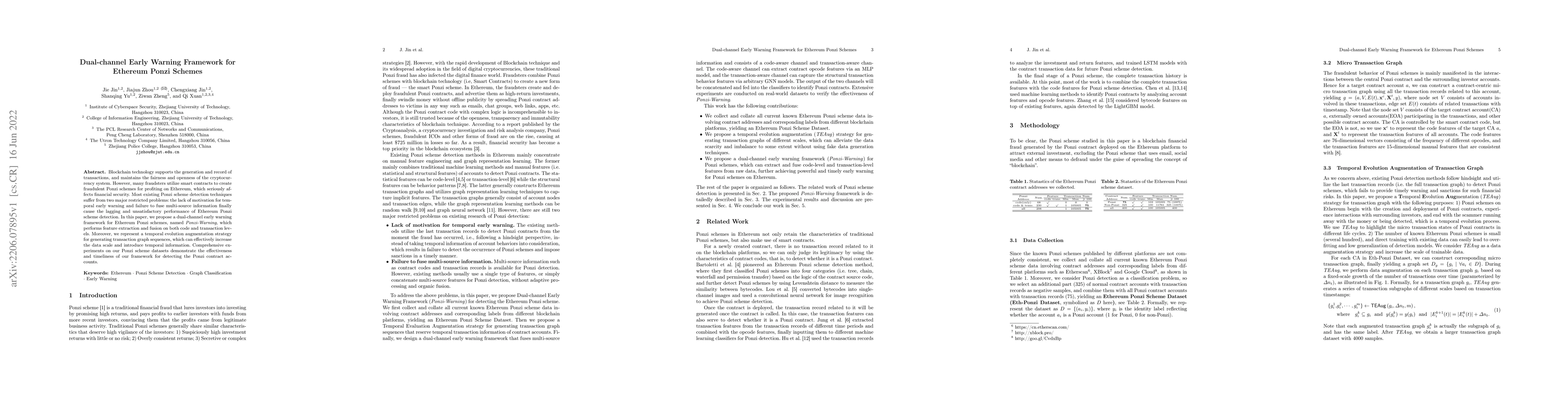 Thumbnail for Dual-channel Early Warning Framework for Ethereum Ponzi Schemes